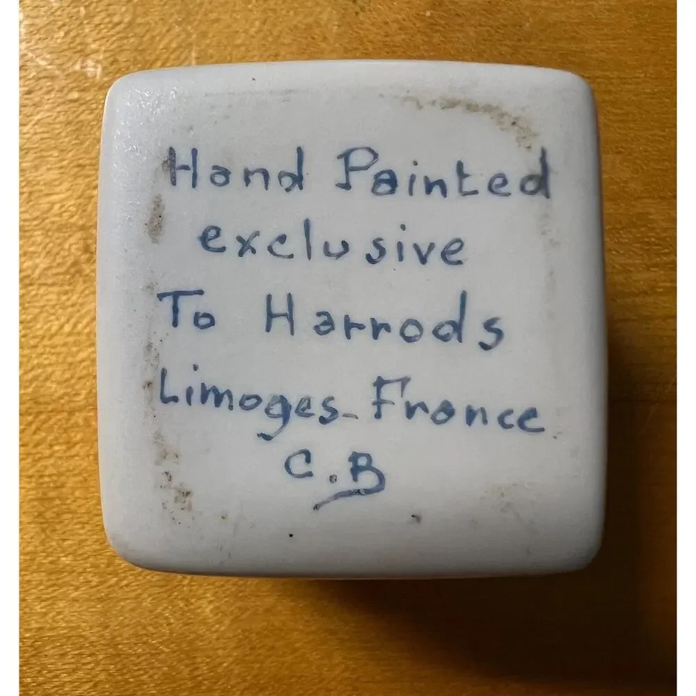 Rare Vintage Harrods London Exclusive Limoges Porcelain Box